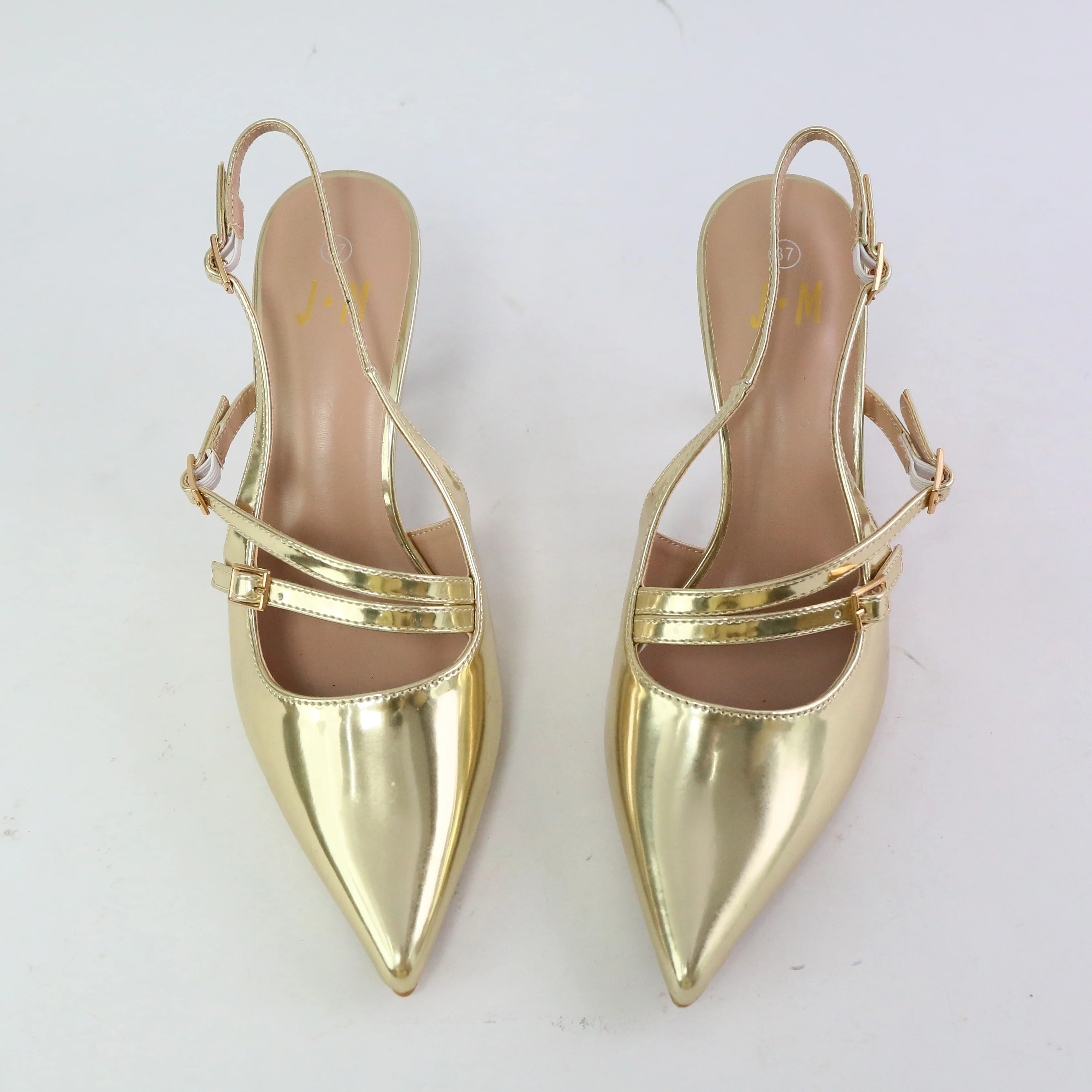 

Европейские и американские туфли на высоком каблуке с острым носком, ретро-сандалии Мэри Джейн с пряжкой и открытой пяткой на шпильке для женщин