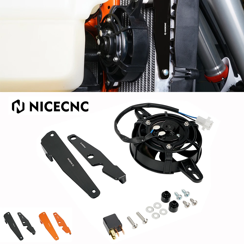 For Husqvarna TE FE TEI TX FX TC FC 125 250 300 350 400 450 501 2017-2022 2023 Motorcycle 12V Electric Radiator Cooling Fan Set