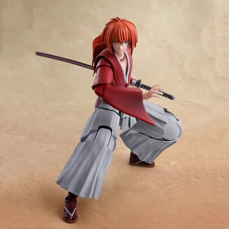 Bandai Original SHF S.H.Figuarts HIMURA KENSHIN Anime Action Figures Toys for Boys Girls Kids Gift