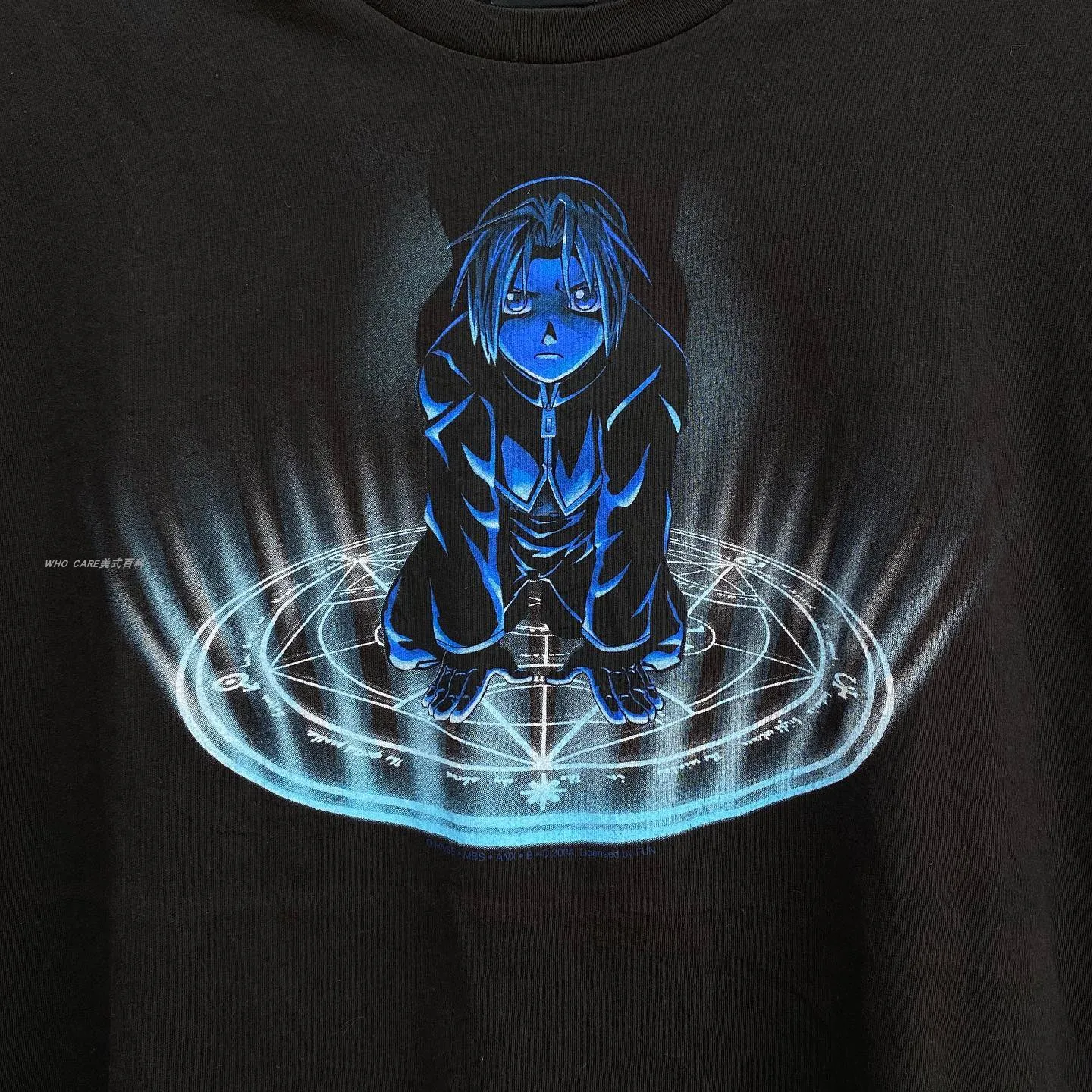 

2025 Полноразмерная теплая и удобная винтажная футболка «Стальной алхимик» большого размера, футболки с рисунком, одежда в стиле аниме, мужская одежда