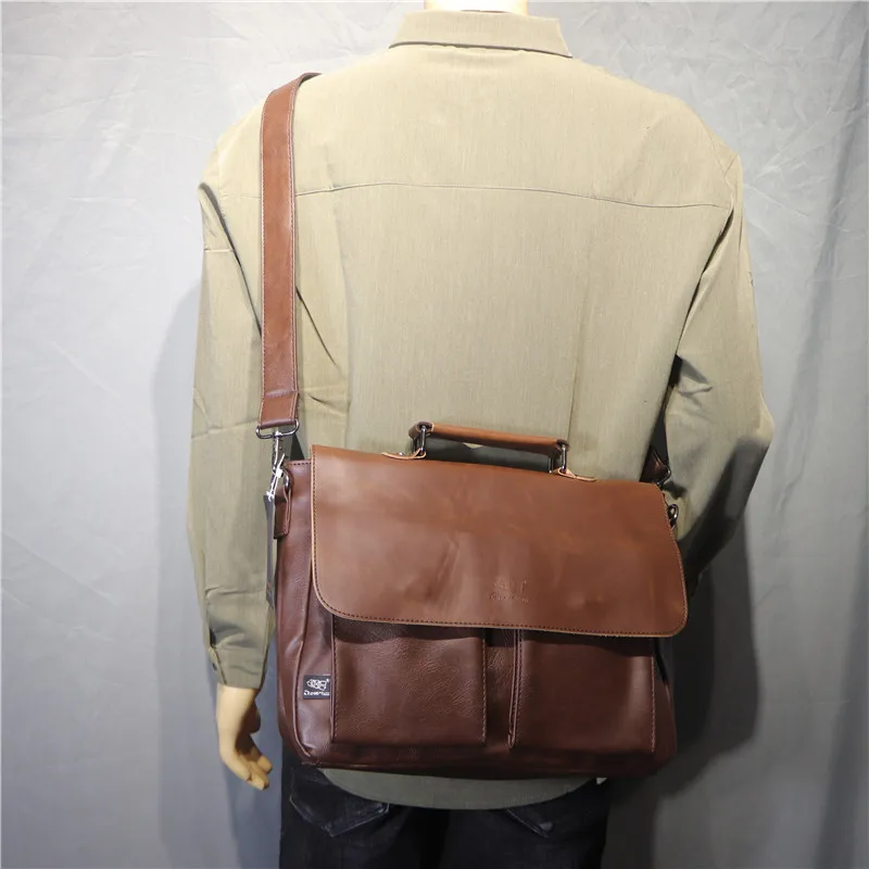 ThreeboxFashion-Bolso de mano de estilo japonés para hombre, bandolera Retro, informal, a la moda