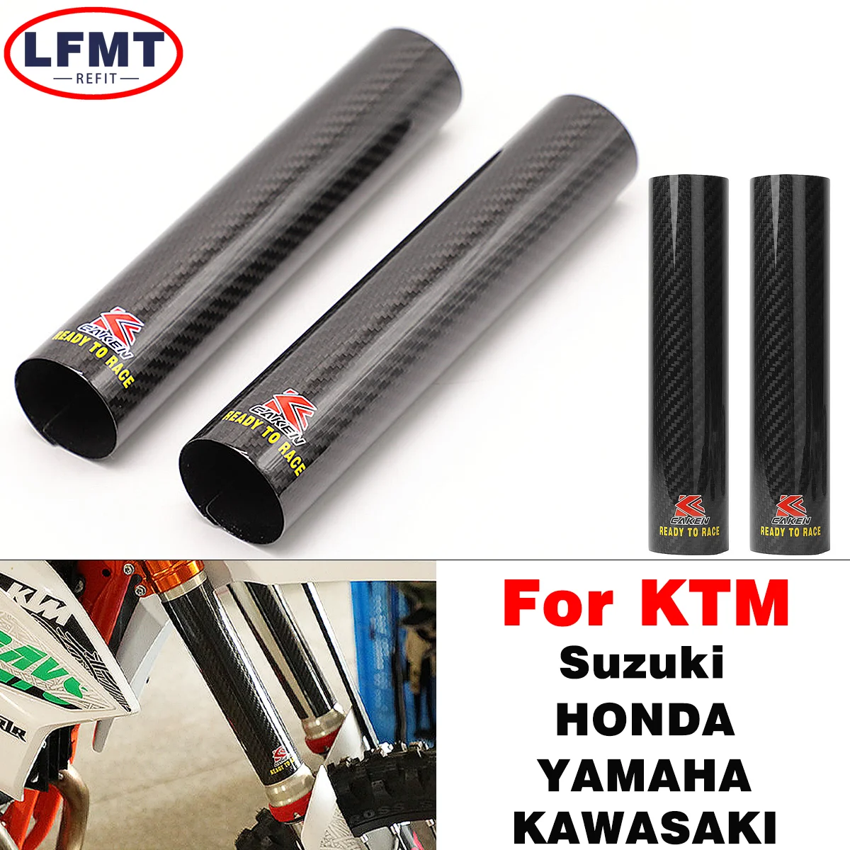 

Motorcycle Fork Wraps Carbon Fiber Protectors For Honda Yamaha Kawasaki Suzuki KTM Husqvarna CRF CR YZF 125 150 250 2002-2023
