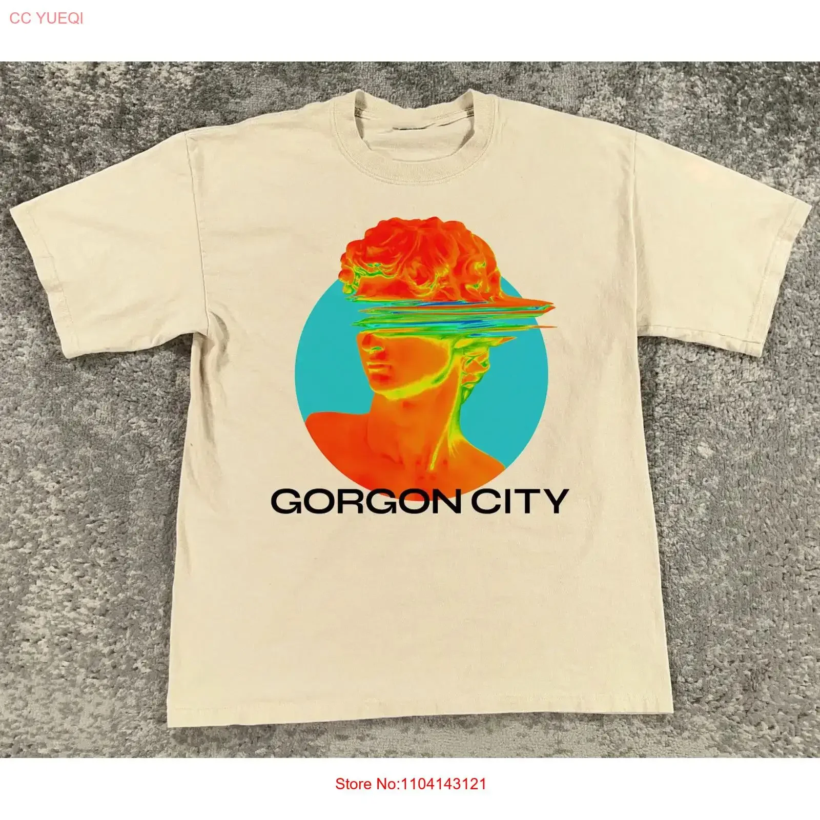 Модная футболка Gorgon City бежевого цвета, размеры от S до 5XL, BT1553, винтажная, с эффектом потертости, для повседневной носки, дышащая, унисекс.