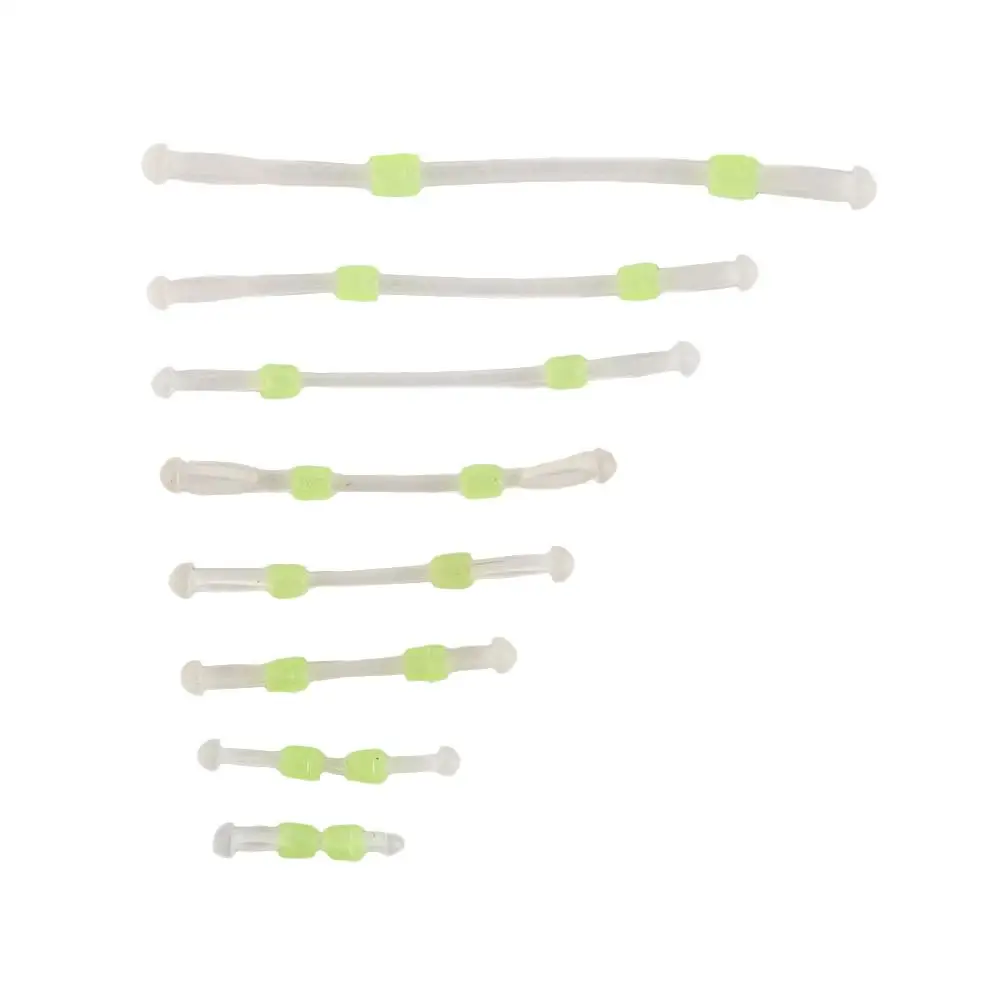 

10Pcs Double Head Space Bean Line Swivel Tool Silicone Fish Line Separator Double Hook Fish Hook Fixed Distance Splitter