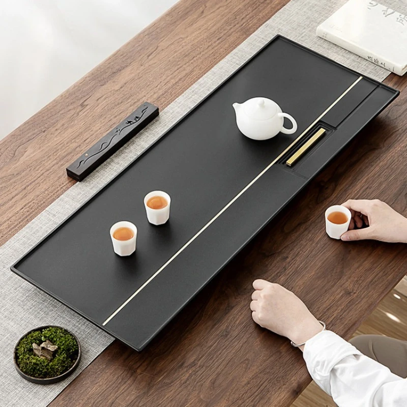 Luxury Chinese Tea Tray Rectangular Gongfu Modern Nordic Designer Tea Tray Giant Original Vintage bandejas madera Tea Supplies