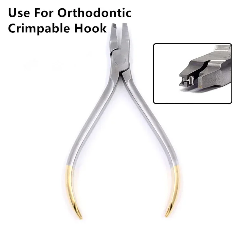 

Dental Plier Crimpable Hook Placement Plier Stainless Steel Free Hook Clamp Forceps Dental Orthodontic Pliers Instrument Tools