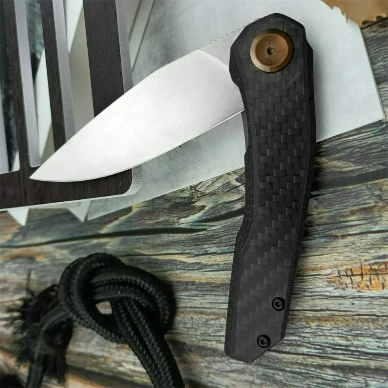 Z & t 0545 الكرة تحمل MagnaCut زعنفة سكين للفرد D2 الحجر شفرة ألياف الكربون مقابض في الهواء الطلق المحمولة EDC سكينة أدوات