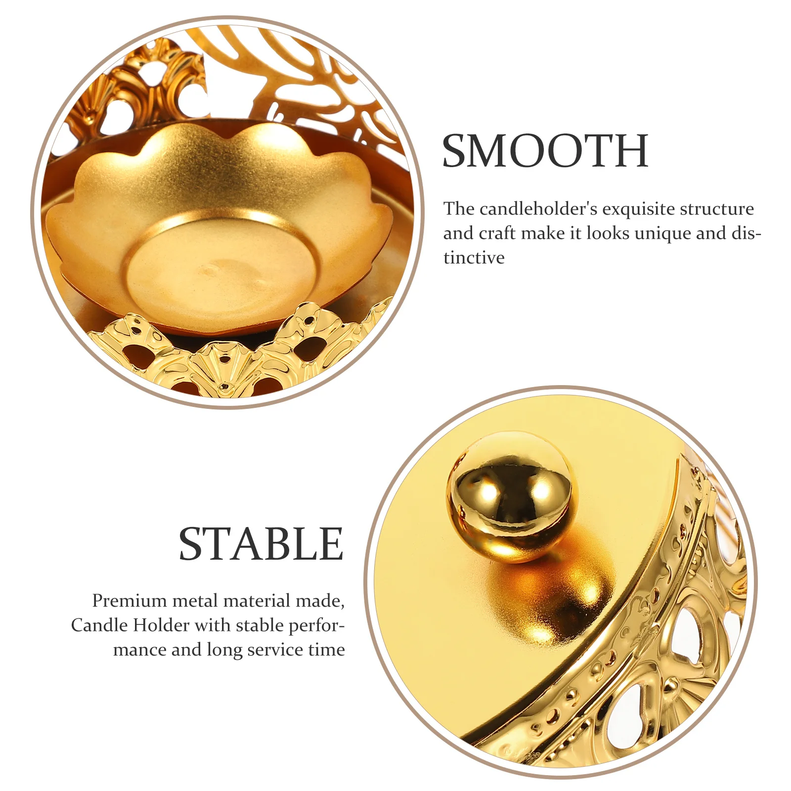 

Retro Design Metal Holder Exquisite Table Centerpiece for Home Decoration Holder Candlestick Wedding Candlesticks