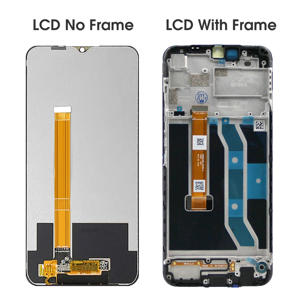 Screen for Oppo Realme C25 RMX3193 RMX3191 Lcd Display Digital Touch Screen with Frame for OPPO Realme C25s RMX3195 RMX3197