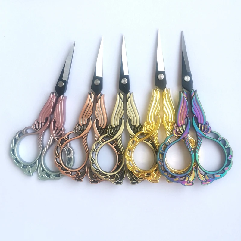 Flower Pattern Stainless Steel Vintage Scissors Sewing Fabric Cutter Embroidery Cute Scissors Tailor Scissor Thread Sewing Tools