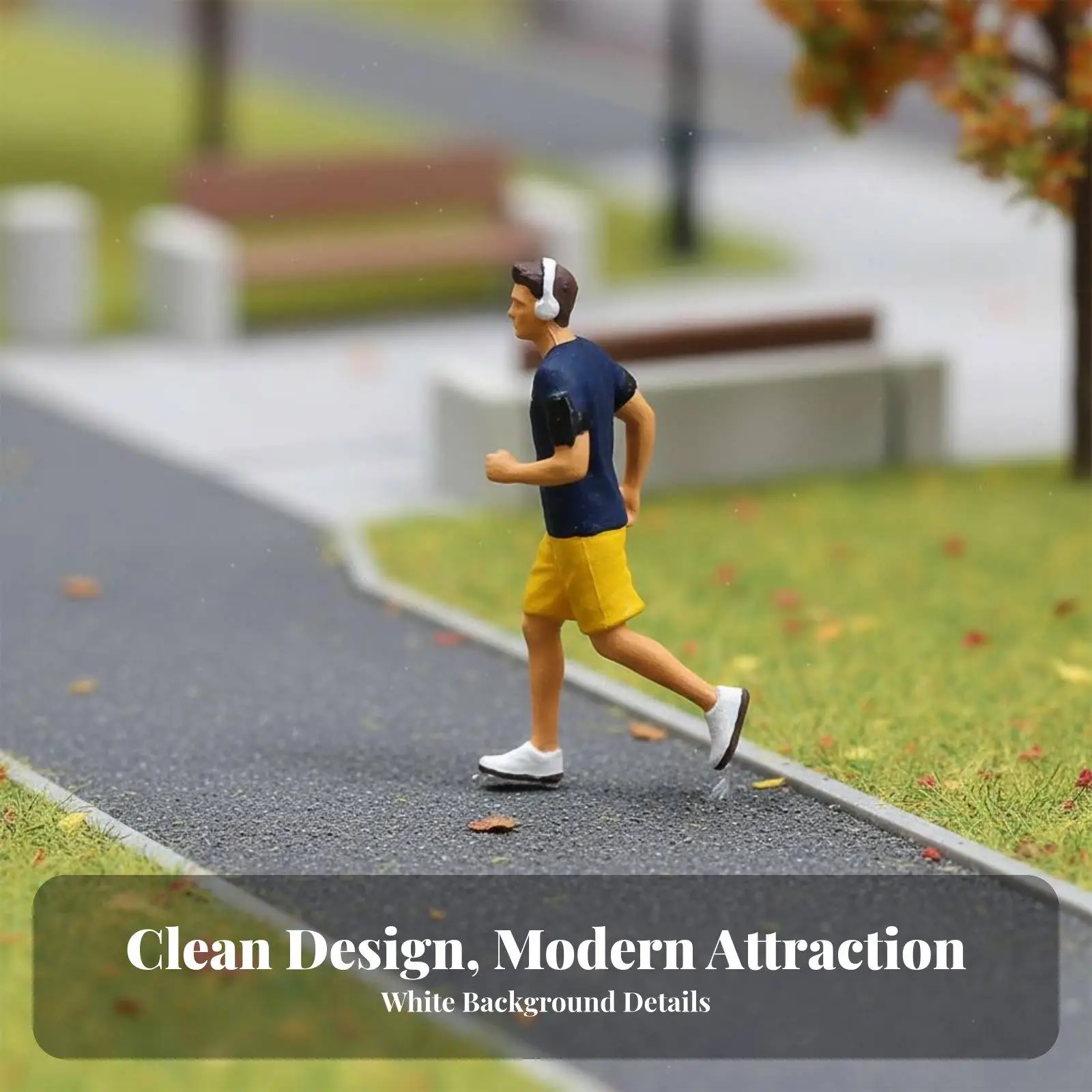 Miniature Resin Figure Dynamic Runner 1 87 for DIY Diorama Sand Table Street View Craft Project
