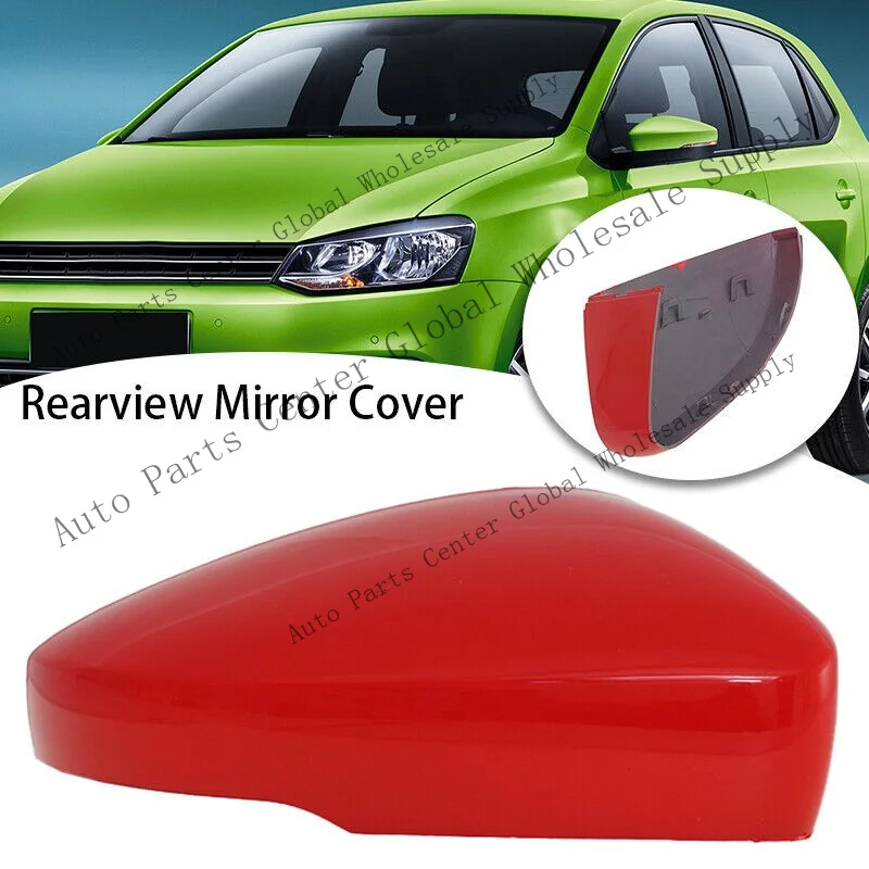 Z+ Red Right Passenger Side Door Wing Mirror Cover Cap For VW Polo MK5 2009-2017