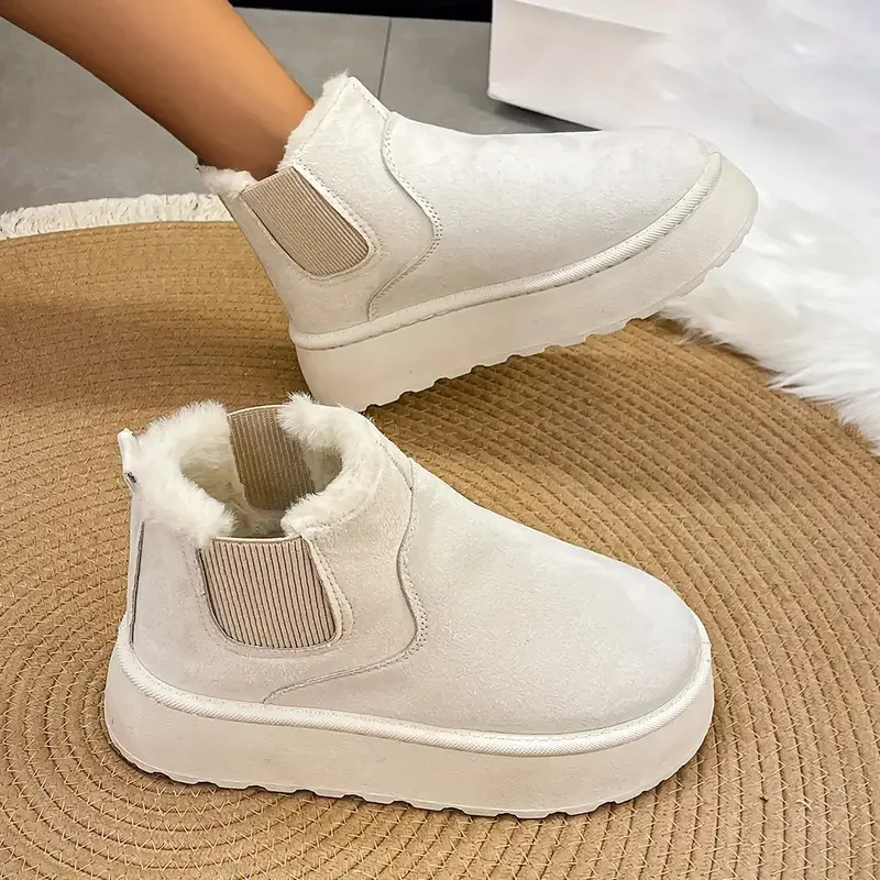 Winter New Women Boots High-top Thickened Plush Snow Boots Women Warm Simple and Versatile Comfortable Cotton Shoes for Women