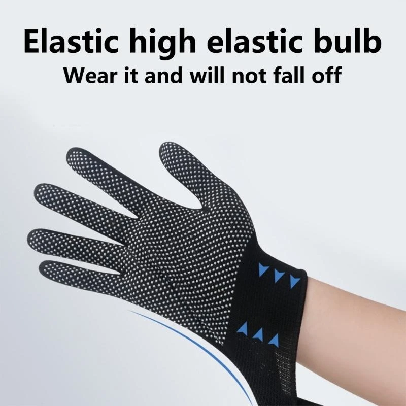 

5 Pairs Nylon Work Gloves Multifunction Working Gloves for Cycling Gardening Climbing Breathable Anti Slip Driver Gloves