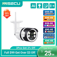 MISECU 3MP 5MP WIFI IP Outdoor Camera AI Human Detection Full Color Night Vision Waterproof CCTV Video Security Camera P2P Onvif