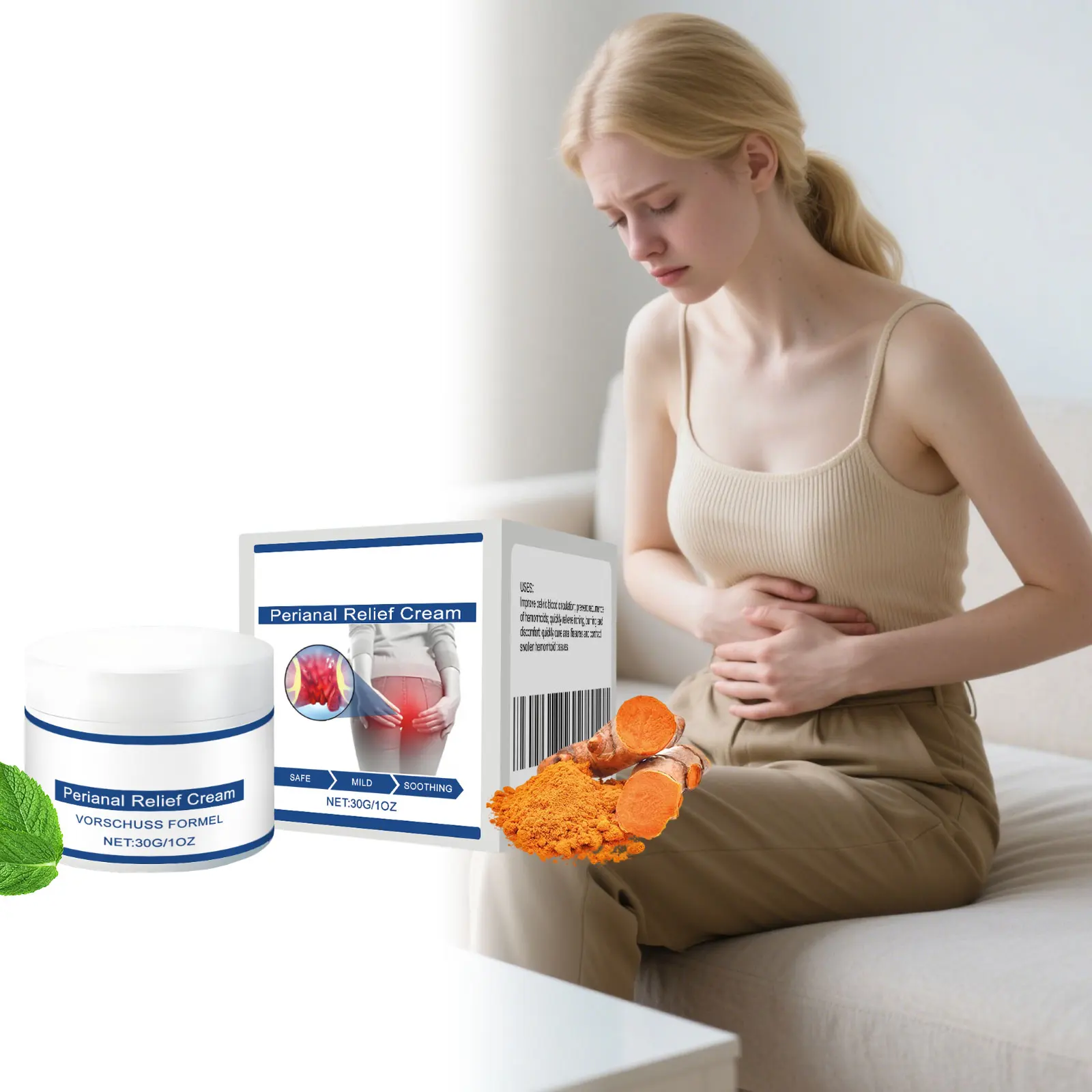 Perianal Care Cream Soothing Moisturizing Relief Discomfort Effectively Soothes Itching Redness Irritation Repairs Damaged Skin