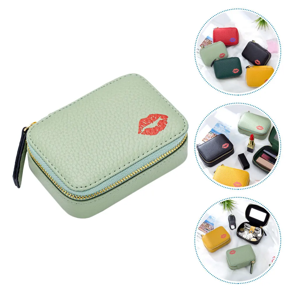 Compacte lippenstiftspiegeltas Draagbaar make-up opbergetui Fijn vakmanschap Lichtgewicht Ideaal voor dagelijks reizen buitenshuis