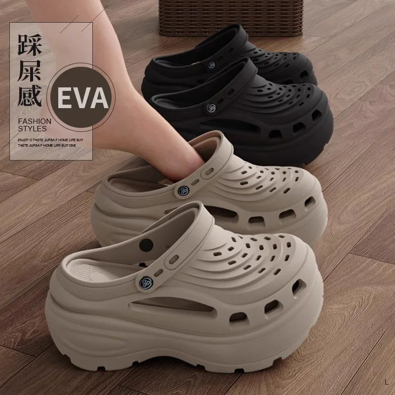 Damen-Slipper-Sandalen mit dicker Sohle und hohem Absatz aus EVA, geeignet für Sommer, Strand und Zuhause, mit rutschfestem Design, Sandalen als Geschenk.