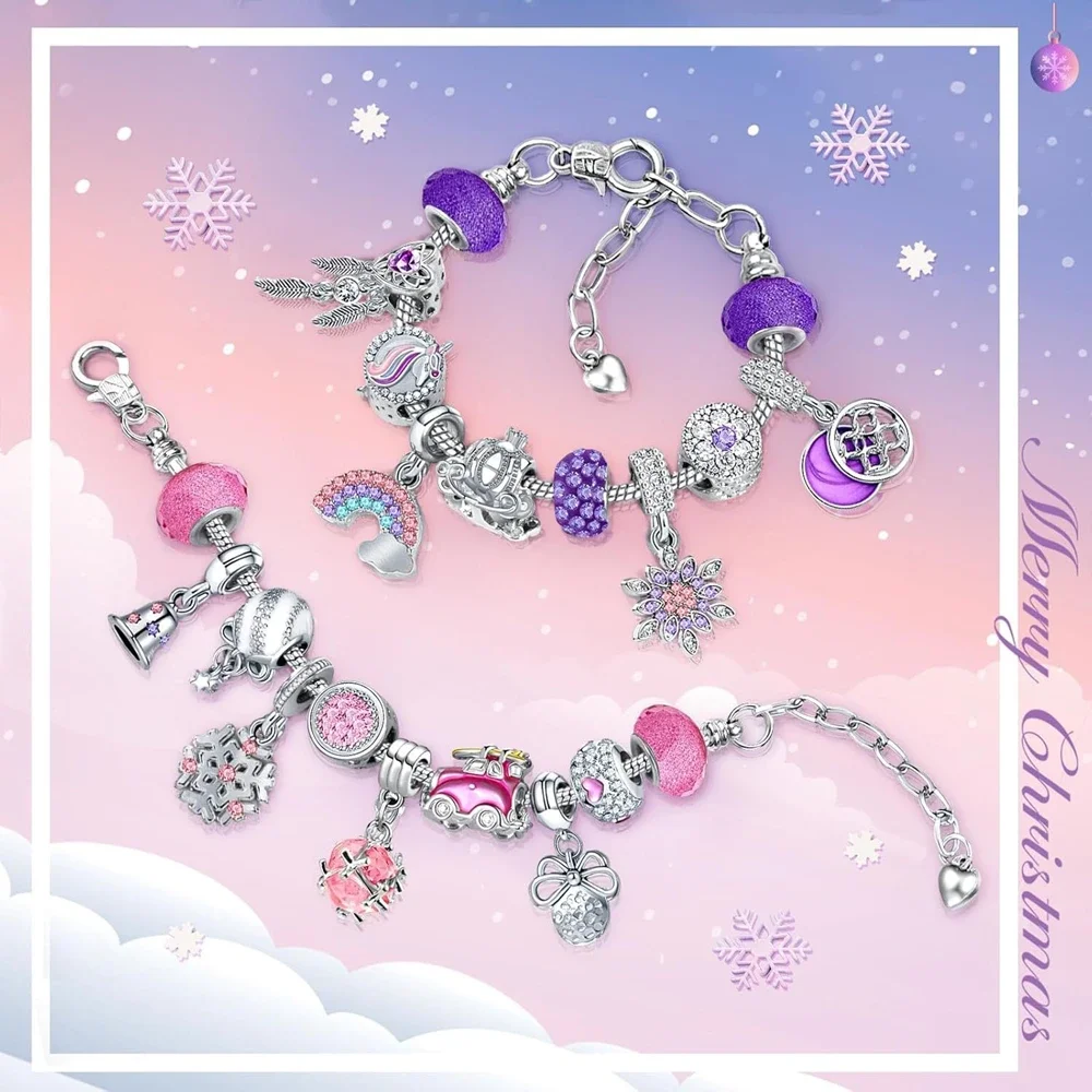 24pcs/set Random Children's Bracelet Accessories Pendant Holiday Gift Crystal Bracelet Set For Women Exquisite Festival Gifts