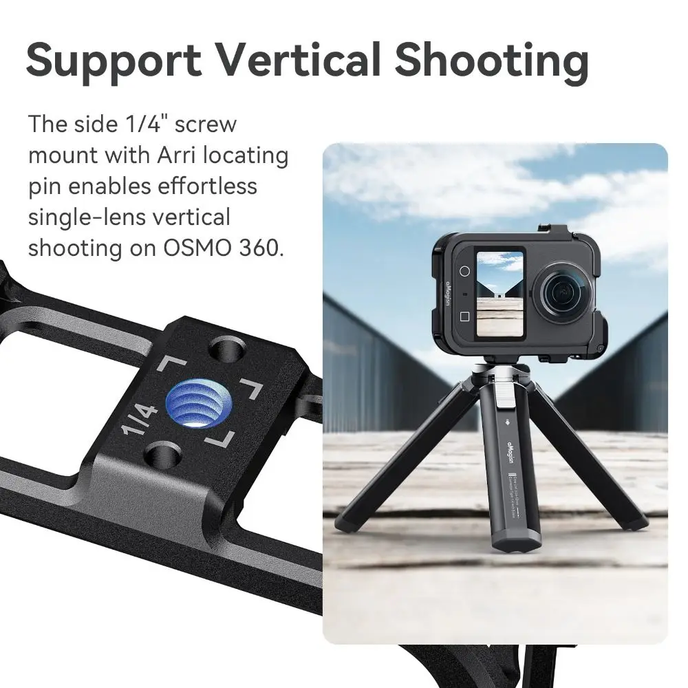 

Aluminium Alloy Protective Frame Case Quick Release with Lens Cap Metal Rabbit Cage Lightweight for DJI Osmo 360