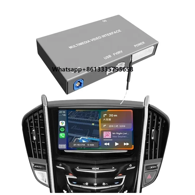 

Wireless Wired Adapter Ai Box Module Motorcycle Portable Android Auto for Cadillac CTS Carplay