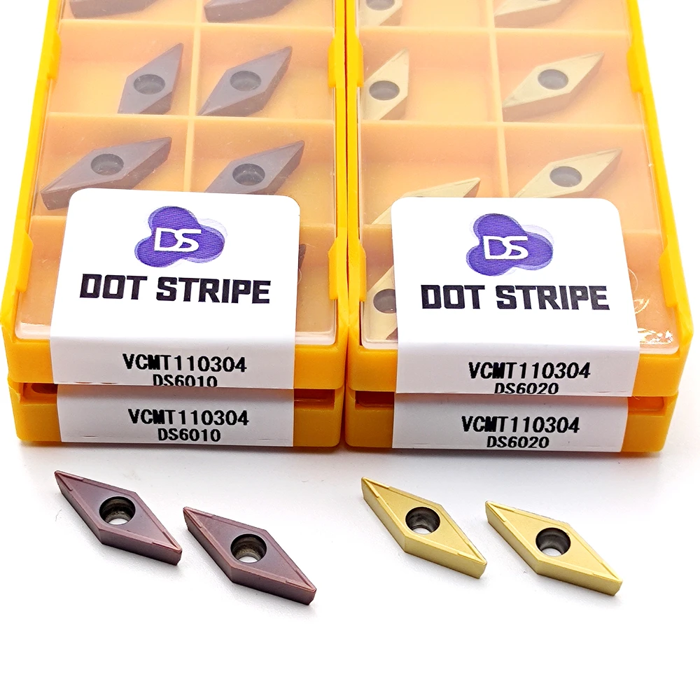 Inserto in metallo duro VCMT11T304 VCMT160404 VCMT160408 MA Fresa cilindrica per metalli Tornio Utensile per tornitura CNC