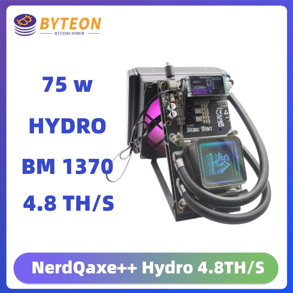 

NerdQaxe++ Hydro 4,8TH/s Bitcoin BM1370 60 Вт SHA-256 ASIC Майнер со сверхнизкой мощностью