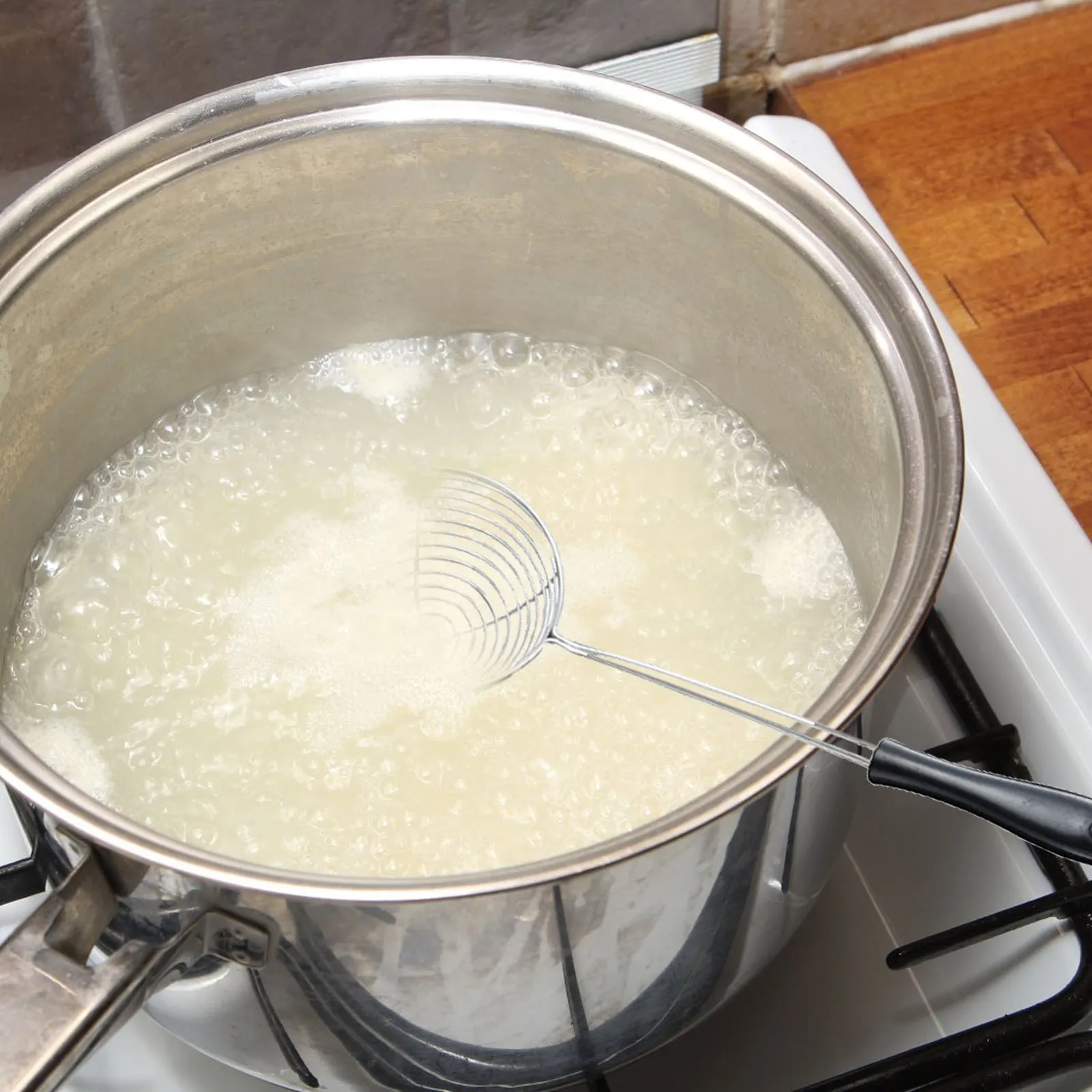 

4pcs Stainless Steel Hot Pot Colander Spoon Multifunctional Kitchen Strainer For Tea Noodles Oil Draining Home Use