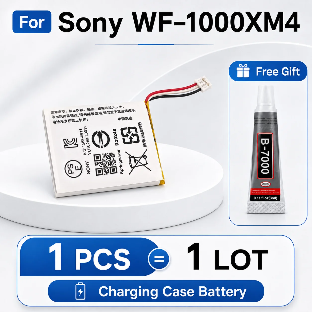 Z55 Z55H Battery for Sony WF-1000XM4 WF-1000XM3 TWS Earbuds Charging Case Repair Parts