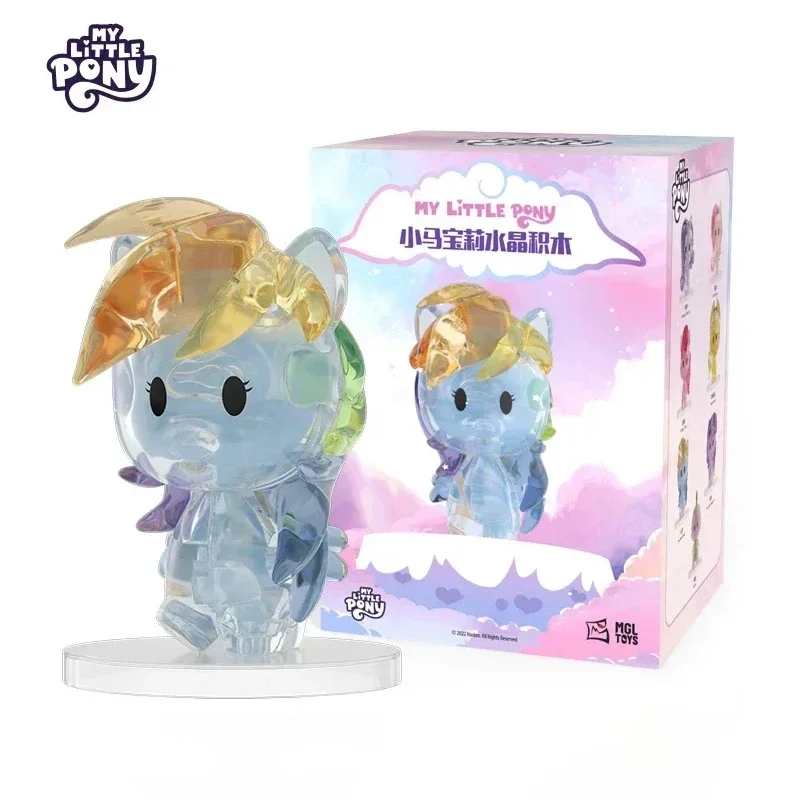 Disney My Little Pony Figure My Little Horse Rainbow Twillight Sparkle Spike Crystal Block Collection Model Desktop Decor Toys