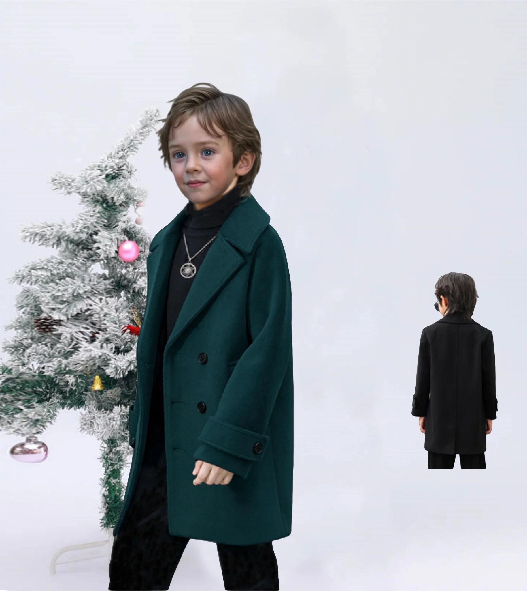 

Детская ветрозащитная уличная длинная куртка, детское праздничное шерстяное пальто для фотосессии, зимнее толстое теплое шерстяное пальто для мальчиков-подростков от 3 до 15 лет