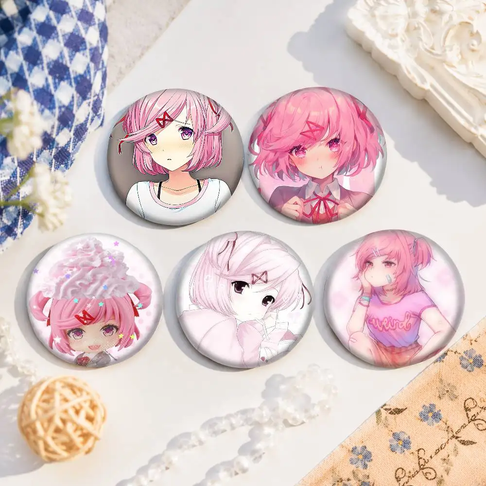 A-Natsuki Anime Round Badges, Brooches, Clothing Accessories, Birthday Gifts, Anime Conventions
