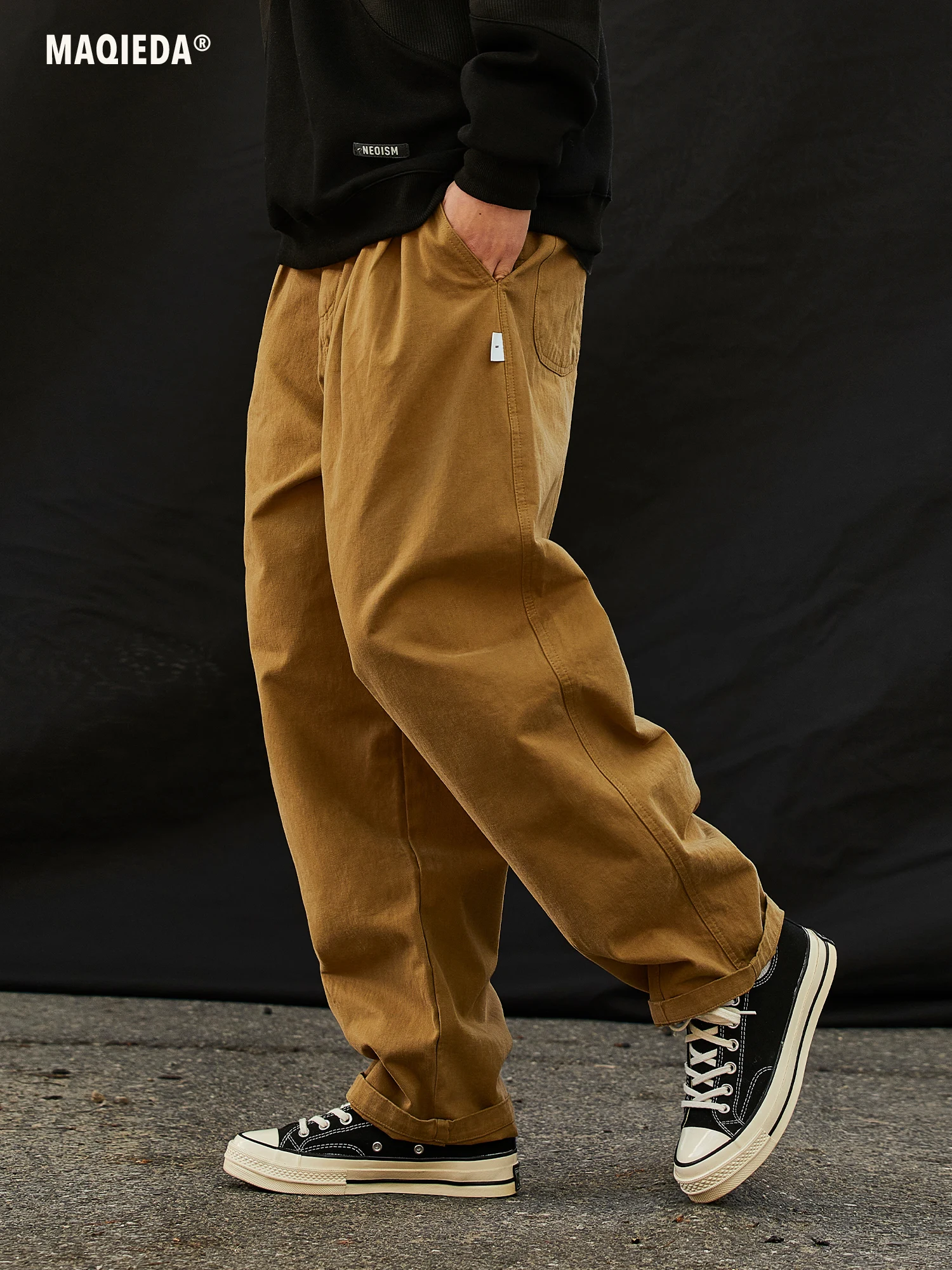 

Повседневные хлопковые рабочие брюки прямого кроя для мужчин, модные брендовые брюки из чистого хлопка, весенне-осенние мужские брюки в стиле ретро, японский стиль