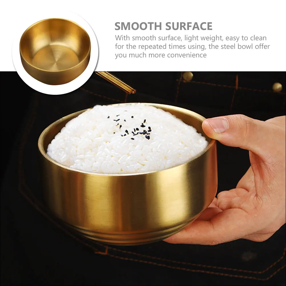 

Stainless Steel Korean Style Deep Rice Bowl Multipurpose Mixing Soup Salad Bowl Food Prep Kitchen Rice Bowls Kitchen Utensil