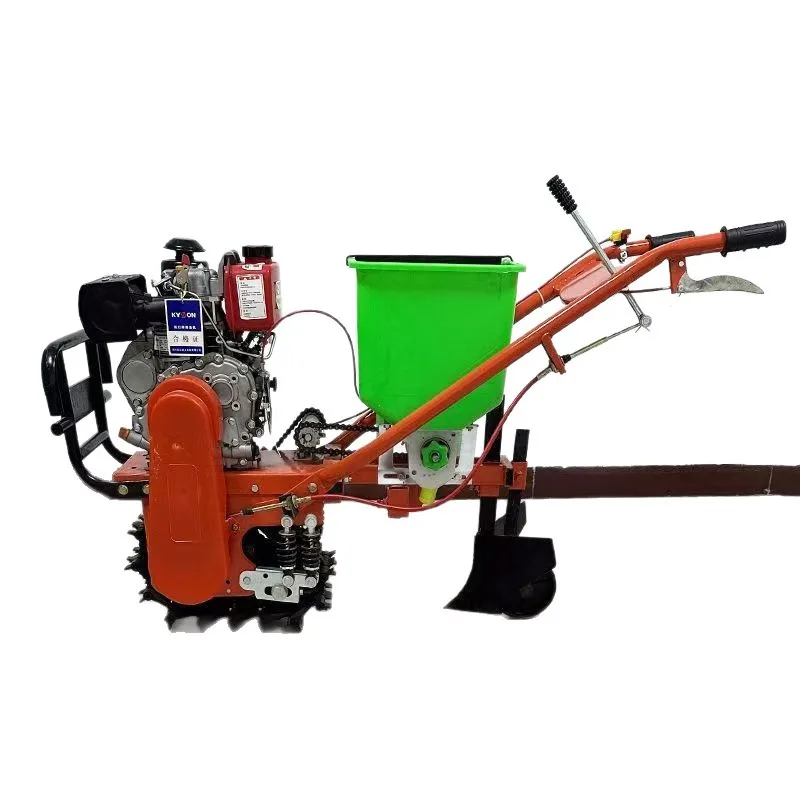 

Chain rail micro-tiller, shock-absorbing model, small agricultural fertilizable sowing, trenching and planting lawn