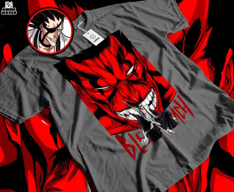 Brutal Swordsman Anime Unisex T-shirt - Shonen Manga Style, Japanese Samurai Aesthetic, Tokyo Battle Influence,