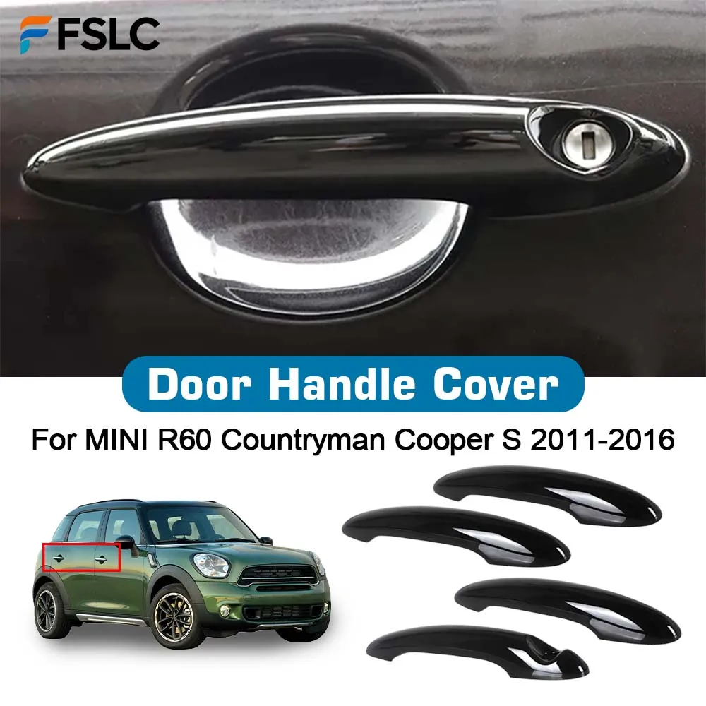 

Car Decoration Door Handle Cover For MINI R60 Countryman Cooper S 2011-2016 Glossy Black Cars Accessories Exterior Styling