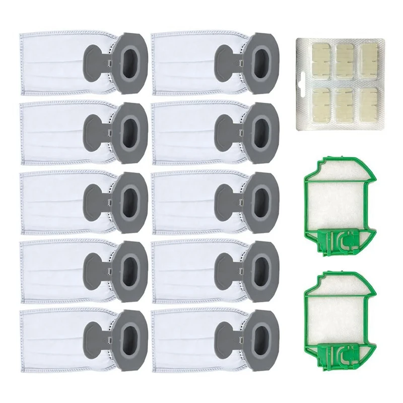 Voor Vorwerk Kobold Vk7 Fp7 Draadloze Stofzuigeraccessoires 10 Stofzakken, 2 Voorfilters, 1 Geurtabletten/-Sticks