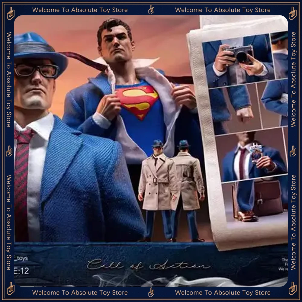 Original Muff Toys Superman Action Figure Clark Kent Figurine 1/12 Toy Model Protector of Metropolis Messenger of Justice Call