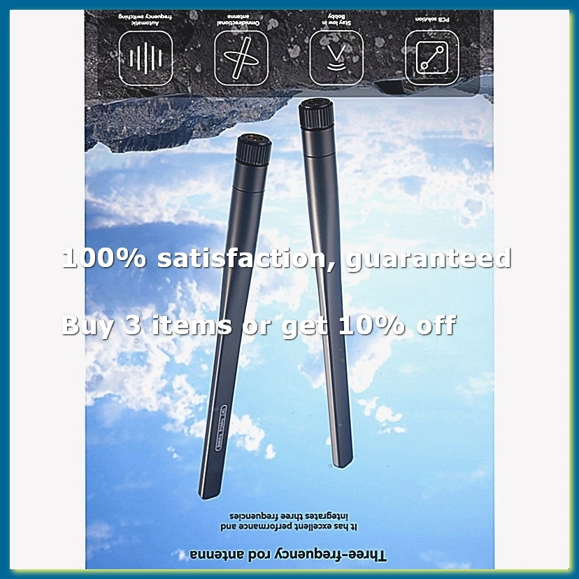 Tri-Band Stick Antenna 868MHz 915MHz 2.4G Automatic Switching Frequency for Long Range FPV RC Drone Quadcopter Parts-DT30