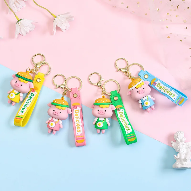 

2025 miniso Cartoon keychains, cute couple car accessories, exquisite schoolbag pendants, high-end keychains as small gifts