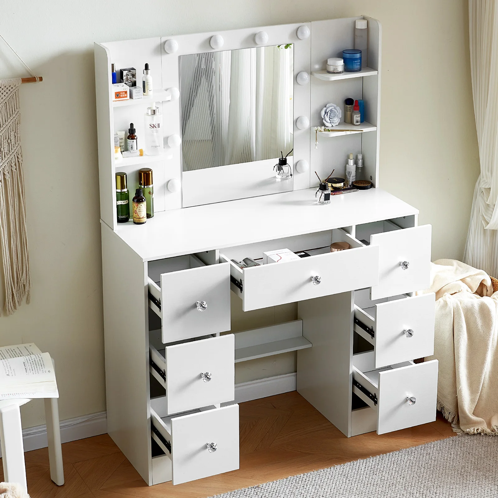 Zestaw toaletki z lustrem LED, – Office Furniture Okc recenzja i cena