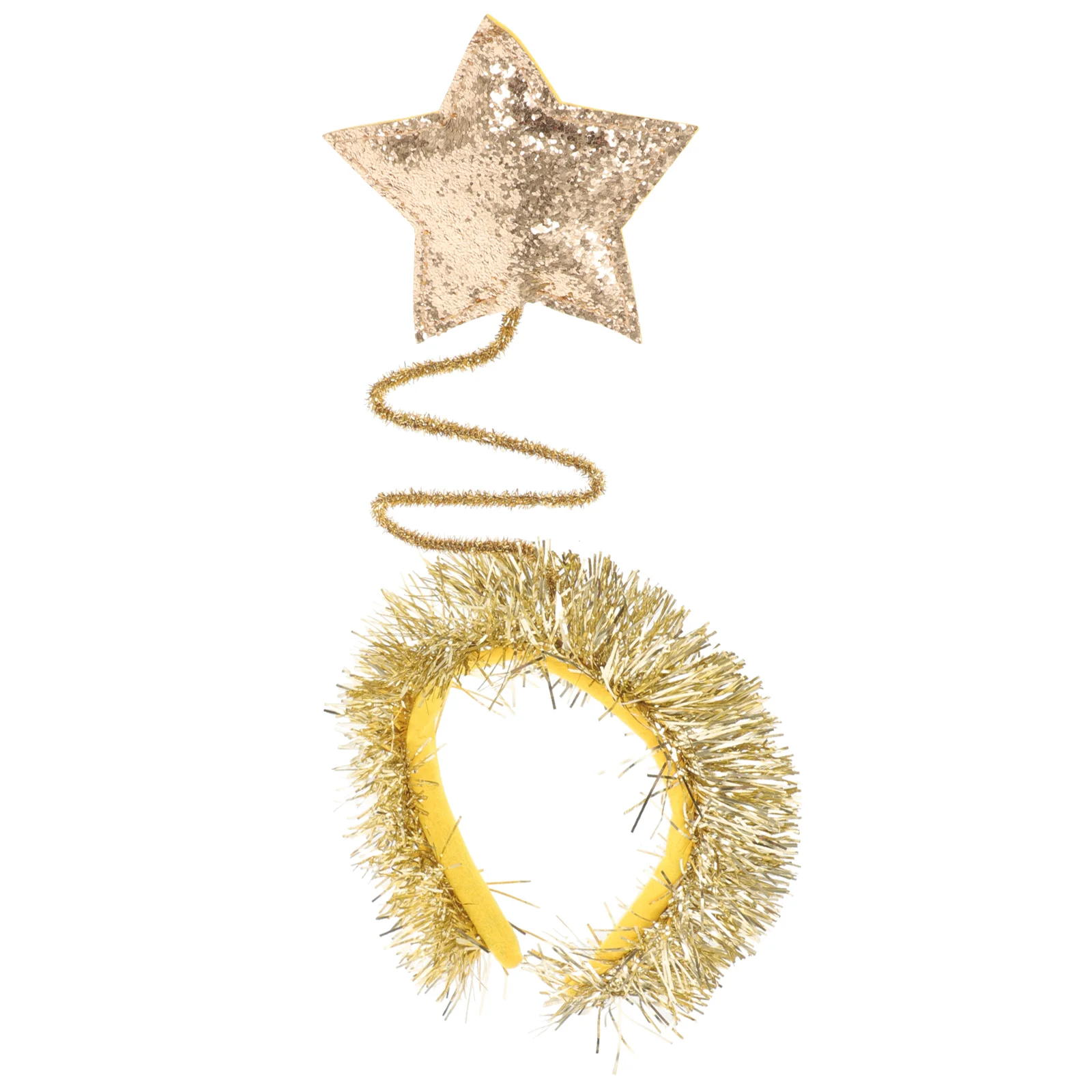 1PC Star Hair Band Birthday Party Woman Hair Fashiona Girl Headdress for Kids Girls Boys (Golden) Party Hair Hoop