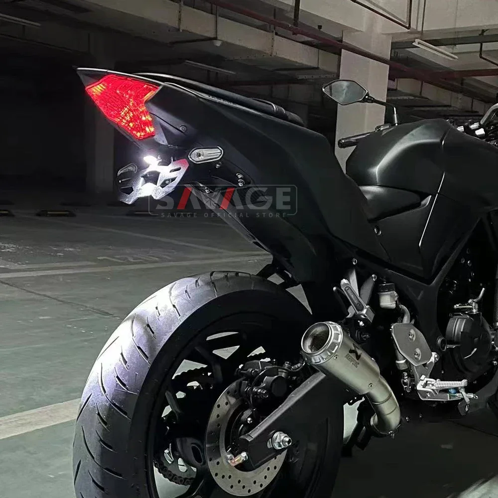Tail Tidy Fender Eliminator For YAMAHA YZF R3 R25 MT-03 MT-25 MT03 MT25 Motorcycle Registration License Plate Holder LED Light