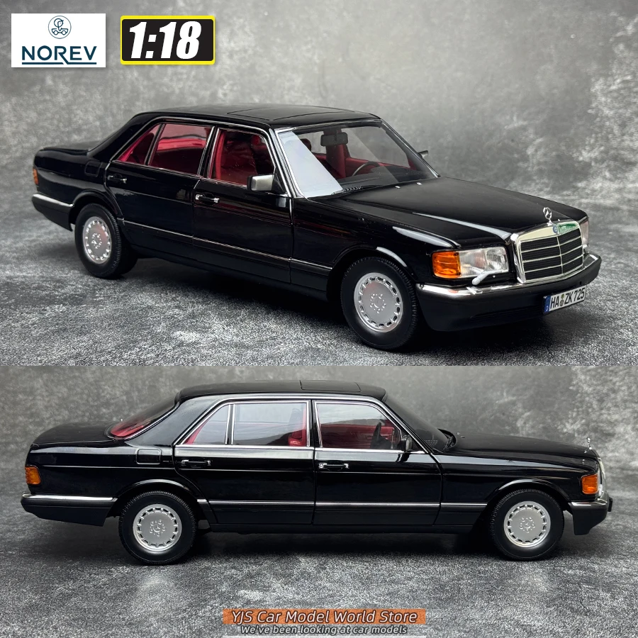 NOREV Cast Model 1/18 BEN. 560sel - Black - 1979 - S-Class w116