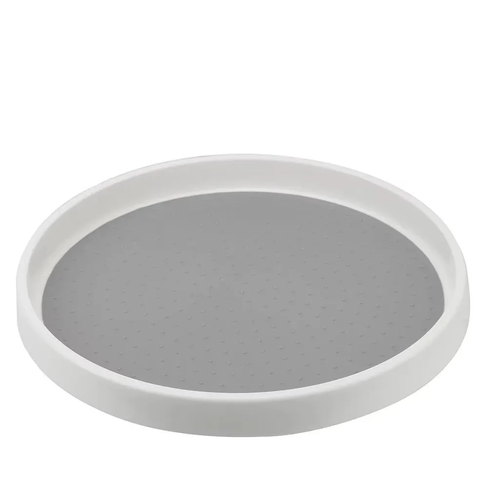 

360 Degree Rotating Round Spice Rack Single/Double Layer Large Capacity Kitchen Storage Rack Non-Slip Makeup Organizer
