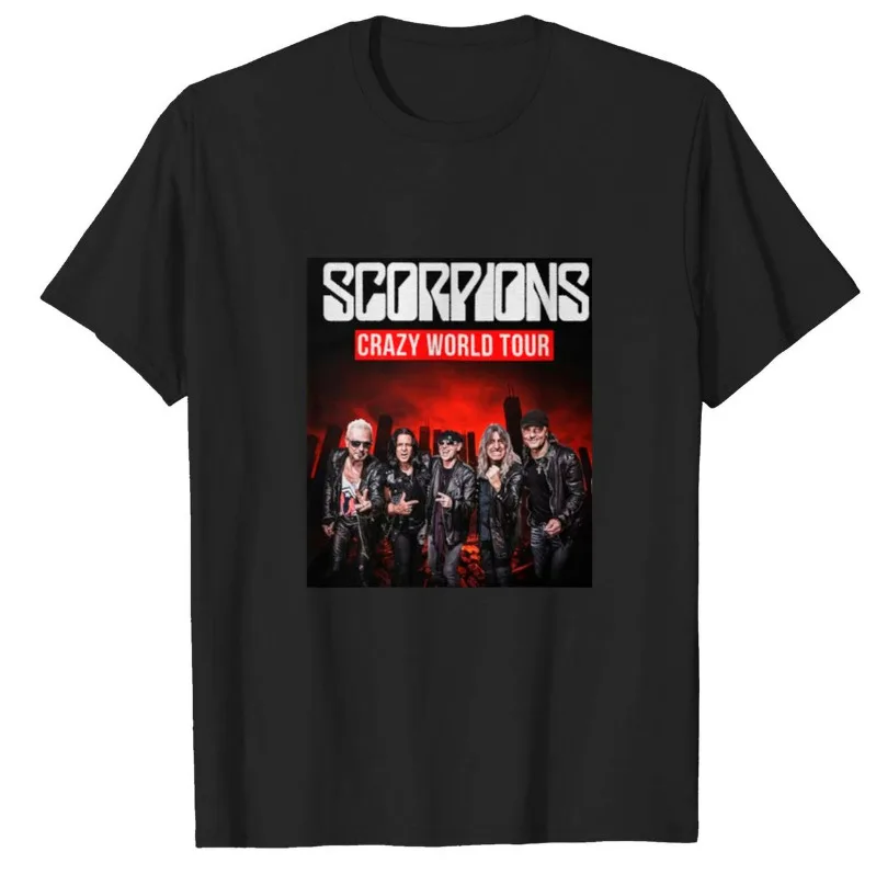 Футболка с скорпионами Tour 2021, Лучший летний подарок, футболка с коротким рукавом. Подарочный хлопковый роскошный брендовый винтажный большой размер Mom