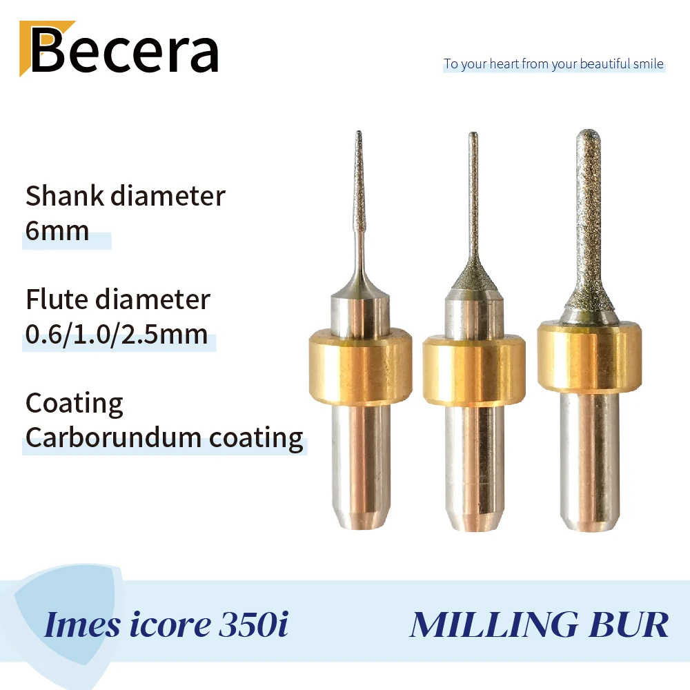 

Dental Milling Bur for Lithium Disilicate Block Shank 6 MM Drills Compatible With Imes Icore 350i CAD CAM System