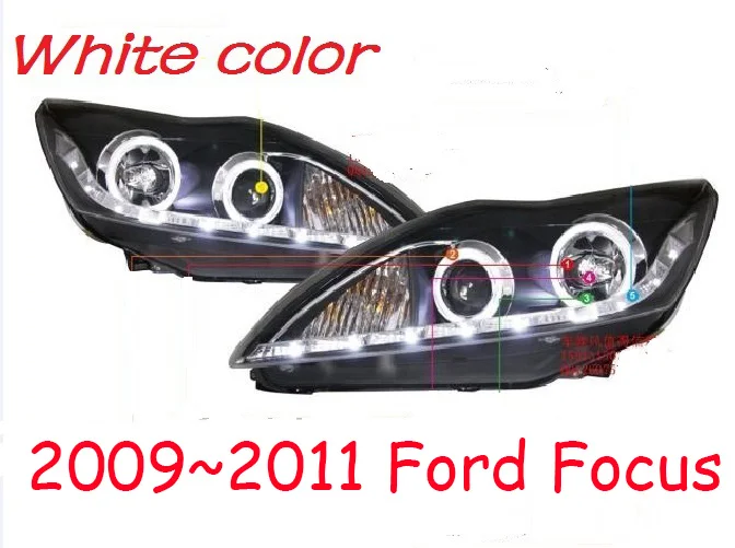 Car Styling Head Lamp case for Focus Headlight 2009 2010 2011 2012 2013 2014 DRL Daytime Running Light Bi-Xenon HID Accessories