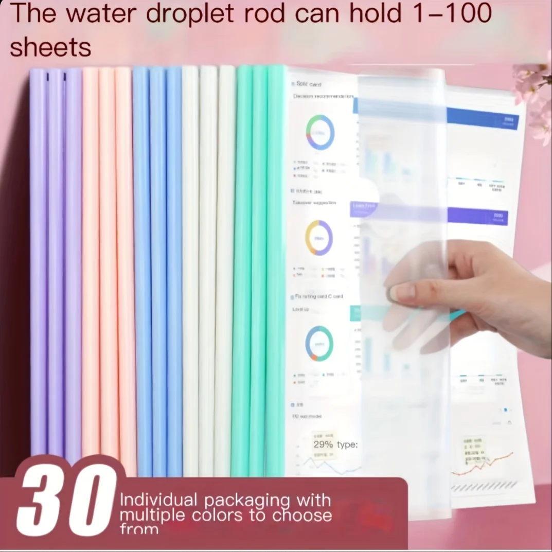 Durable A4 Pull-Out File Folder - Transparent, Thickened Document Organizer for Office Supplies